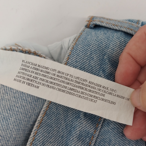 Merci Denim High-Waist Loose Fit Taper Leg Jeans Size 28 - Picture 5 of 10